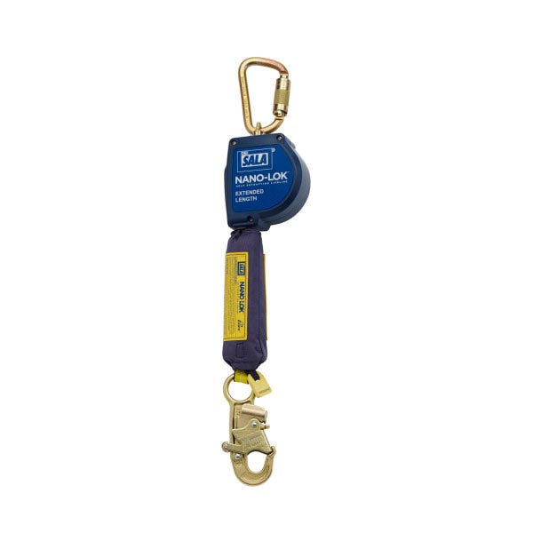 3M™ DBI-SALA® Nano-Lok™ XL Verlängertes Höhensicherungsgerät mit Haken für Anschlageinrichtung, Gurtband, 3,4 m, 3101616 3M™ DBI-SALA® Nano-Lok™ XL Verlängertes Höhensicherungsgerät mit Haken für Anschlageinrichtung, Gurtband, 3,4 m, 3101616