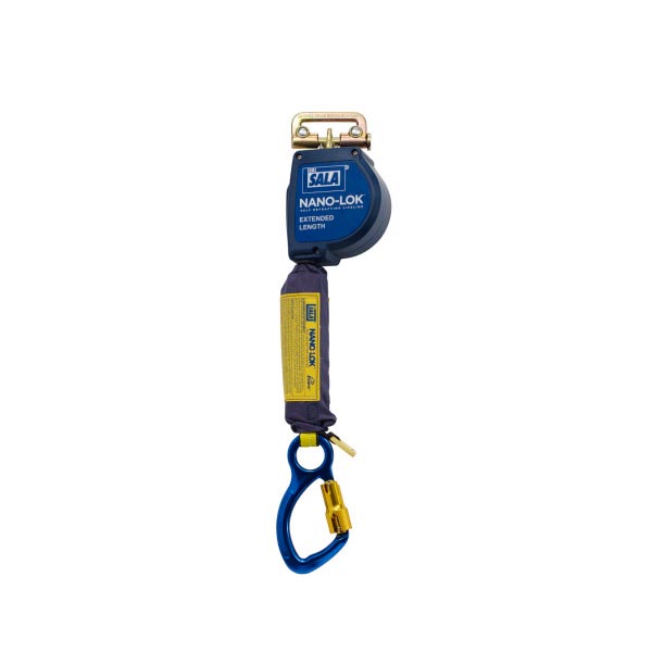3M™ DBI-SALA® Nano-Lok™ Höhensicherungsgerät XL mit langem Auszug, Einzelstrang mit Schnellverbinder und Gurtband 3,4 m, 3101614
