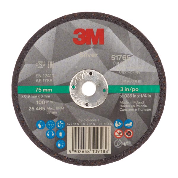 3M™ Silver Trennscheibe, T41, 75 mm x 0,9 mm x 6 mm