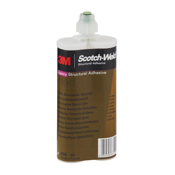 3M™ Scotch-Weld™ 2-Komponenten-Konstruktionsklebstoff auf Epoxidharzbasis DP190, Grau, 400 ml 3M™ Scotch-Weld™ 2-Komponenten-Konstruktionsklebstoff auf Epoxidharzbasis DP190, Grau, 400 ml