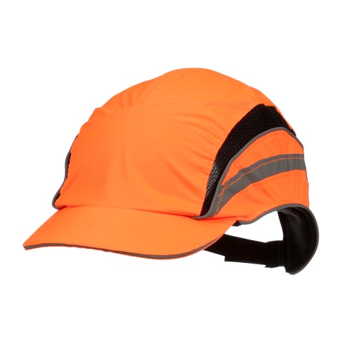 3M™ First Base™ 3 Anstoßkappe 2021874, Classic, fluoreszierende Warnfarbe, Orange, verkürzter Schirm, 55 mm