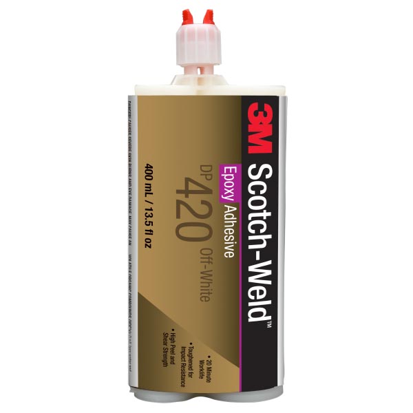 3M™ Scotch-Weld™ 2-Komponenten-Konstruktionsklebstoff auf Epoxidharzbasis DP420, Off-White, 50 ml Duo-Pak 3M™ Scotch-Weld™ 2-Komponenten-Konstruktionsklebstoff auf Epoxidharzbasis DP420, Off-White, 50 ml Duo-Pak