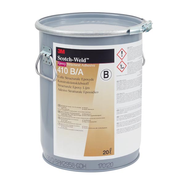 3M™ Scotch-Weld™ 2-Komponenten-Konstruktionsklebstoff auf Epoxidharzbasis DP410, Transparent, Teil A, 20 L 3M™ Scotch-Weld™ 2-Komponenten-Konstruktionsklebstoff auf Epoxidharzbasis DP410, Transparent, Teil A, 20 L