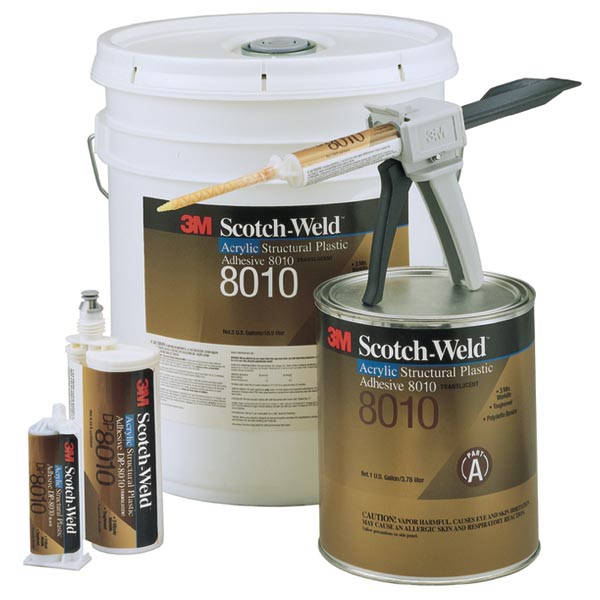 3M™ Scotch-Weld™ 2-Komponenten-Konstruktionsklebstoff auf Acrylatbasis DP8010, Blau-Grün, 45 ml