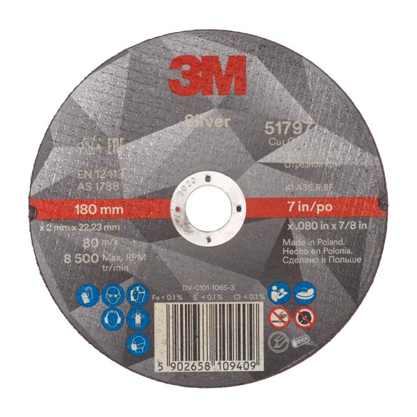3M™ Silver Trennscheibe, T41, 180 mm x 2,0 mm x 22 mm
