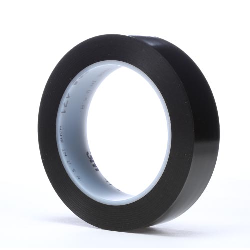 3M™ Weich-PVC-Klebeband 471, Schwarz, 25 mm x 33 m, 0.14 mm 3M™ Weich-PVC-Klebeband 471, Schwarz, 25 mm x 33 m, 0.14 mm