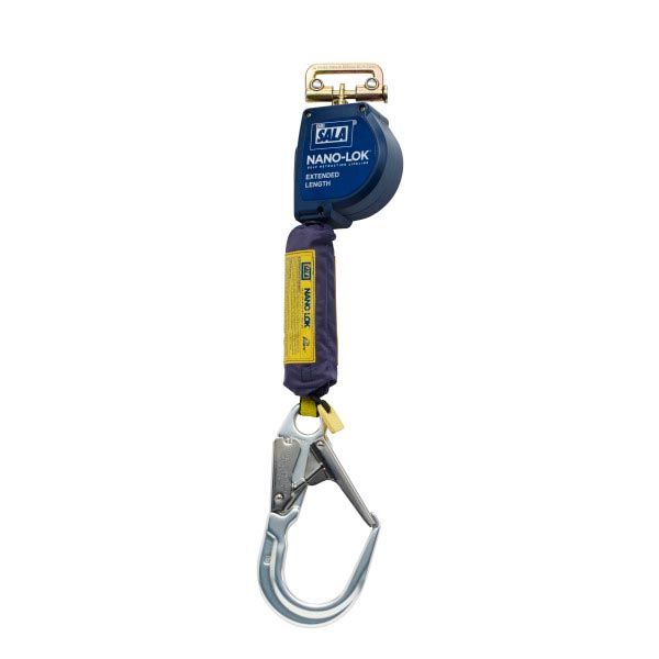 3M™ DBI-SALA® Nano-Lok™ Höhensicherungsgerät XL mit langem Auszug, Einzelstrang mit Schnellverbinder und Gurtband 2,80 m, 3101644