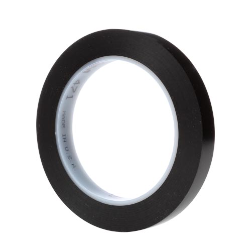 3M™ Weich-PVC-Klebeband 471, Schwarz, 12 mm x 33 m, 0.14 mm 3M™ Weich-PVC-Klebeband 471, Schwarz, 12 mm x 33 m, 0.14 mm