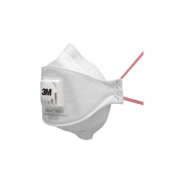3M™ Aura™ Partikelmaske, FFP3, mit Ventil, Großpackung, 9332+