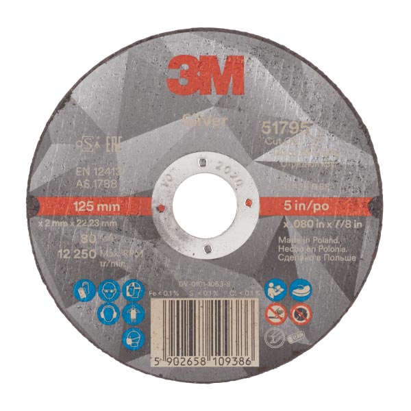 3M™ Silver Trennscheibe, T41, 125 mm x 2,0 mm x 22 mm