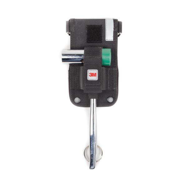 3M™ DBI-SALA® Absturzsicherung für Werkzeuge, Gerüstschlüssel-Gürtelholster mit Rücklaufspule, mit Hook2Loop Gummi-Haltegurt, 1500097