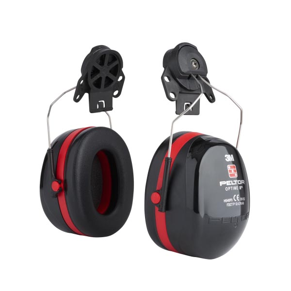3M™ PELTOR™ Optime™ III Kapselgehörschützer, schwarz/rot, Helmbefestigung, H540P3E-413-SV 3M™ PELTOR™ Optime™ III Kapselgehörschützer, schwarz/rot, Helmbefestigung, H540P3E-413-SV