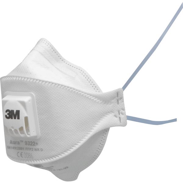 3M™ Aura™ Partikelmaske, FFP2, mit Ventil, Großpackung, 9322+