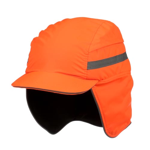 3M™ First Base™ 3 Anstoßkappe 2021218, Winter, fluoreszierende Warnfarbe, Orange, verkürzter Schirm, 55 mm