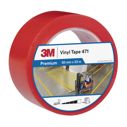 3M™ Weich-PVC-Klebeband 471, Rot, 50 mm x 33 m, 0.14 mm, Einzelverpackt 3M™ Weich-PVC-Klebeband 471, Rot, 50 mm x 33 m, 0.14 mm, Einzelverpackt
