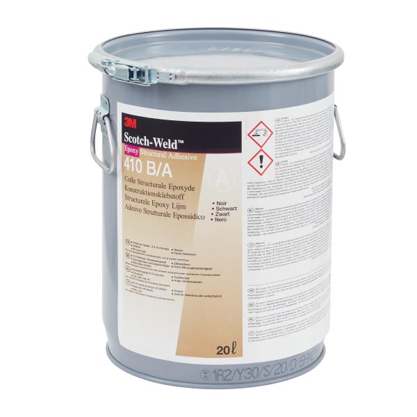 3M™ Scotch-Weld™ 2-Komponenten-Konstruktionsklebstoff auf Epoxidharzbasis DP410, Schwarz, Teil A, 20 L 3M™ Scotch-Weld™ 2-Komponenten-Konstruktionsklebstoff auf Epoxidharzbasis DP410, Schwarz, Teil A, 20 L