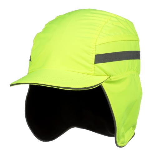 3M™ First Base™ 3 Anstoßkappe 2021209, Winter, fluoreszierende Warnfarbe, Gelb, verkürzter Schirm, 55 mm