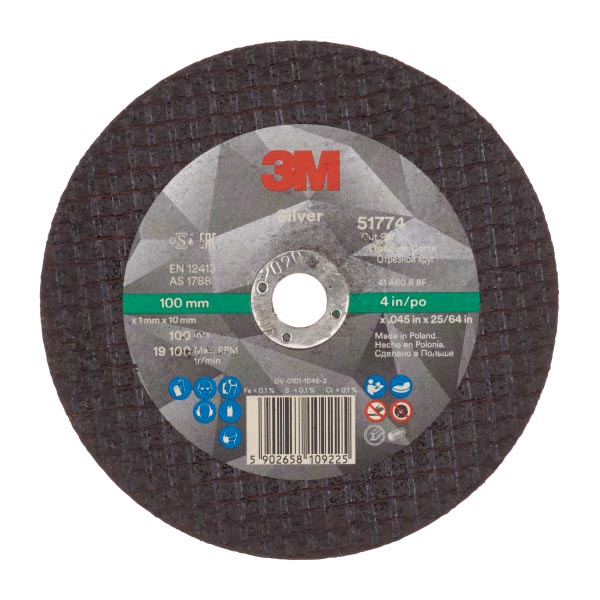 3M™ Silver Trennscheibe, T41, 100 mm x 1,0 mm x 10 mm
