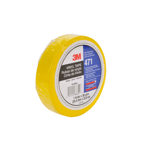 3M™ Weich-PVC-Klebeband 471, Gelb, 50 mm x 33 m, 0.14 mm, einzelverpackt 3M™ Weich-PVC-Klebeband 471, Gelb, 50 mm x 33 m, 0.14 mm, einzelverpackt